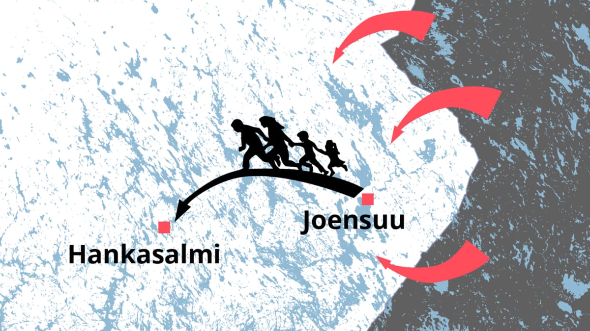 Mitä jos Venäjä hyökkää? Kuviteltu siirtyminen Joensuusta Hankasalmelle.
