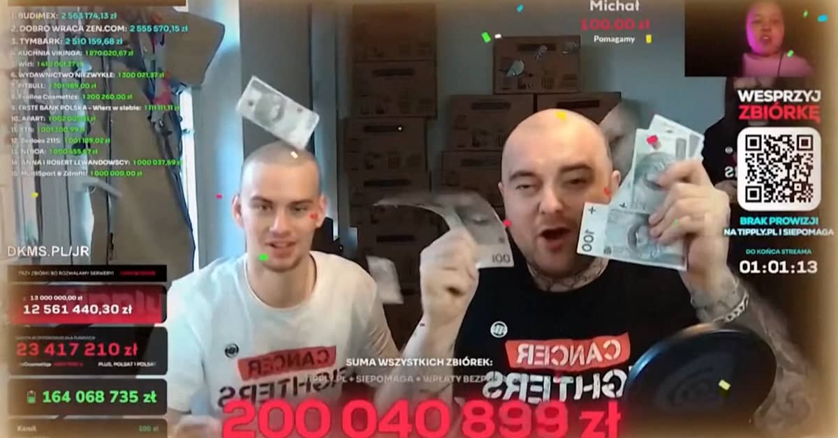 Streamerzy zebrali 60 milionów euro dla chorych na raka dzieci i jednocześnie pobili rekord świata