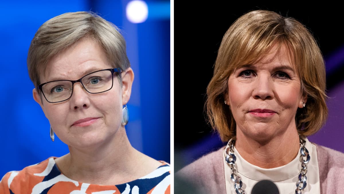 Sisäministeri Krista Mikkonen (vihr.) ja oikeusministeri Anna-Maja Henriksson (rkp).