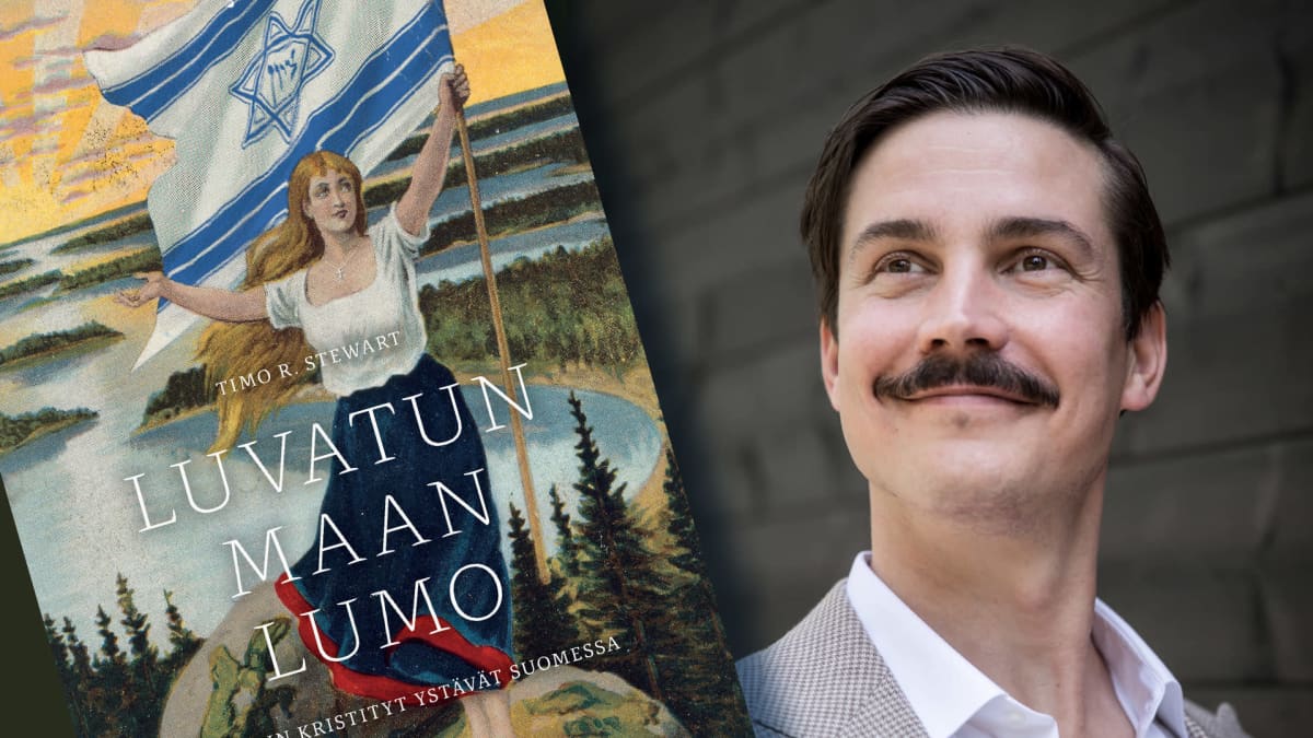 Timo R. Stewart ja kirjansa Luvatun maan lumo.