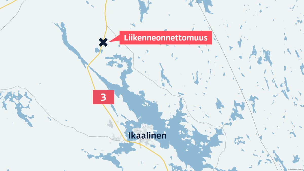 Keskikaiteeseen törmännyt rekka ajautui ojaan kolmostiellä Ikaalisissa |  Yle Uutiset
