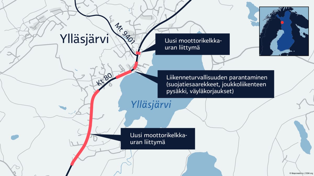 Ylläsjärvelle rakennetaan uusi kävely- ja pyörätie, kylä saa uuden  valaistuksen | Yle Uutiset