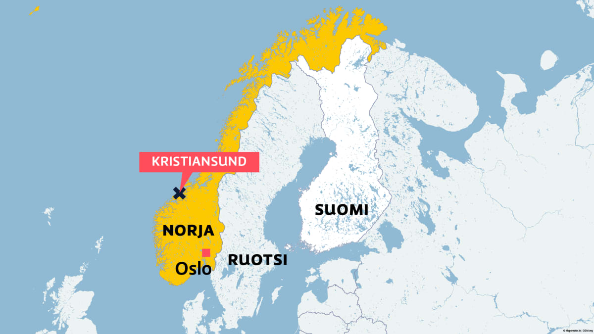 Kristiansundin sijaintikartta.