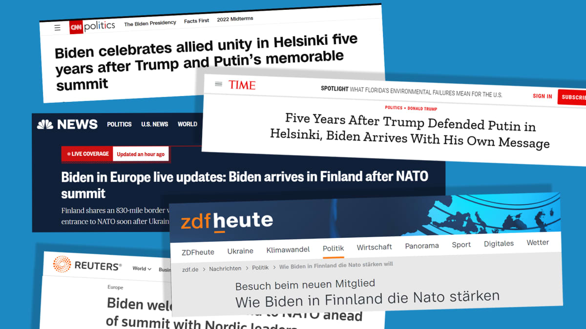 Bidenin vierailusta mediassa ulkomailla, leikkeitä