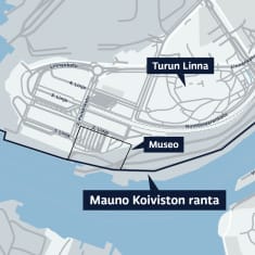 Karttakuva Mauno Koiviston rannasta.