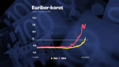 Euribor-korot nousussa.