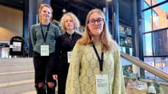 Saara Huru, Viivi Heikkinen ja Iida-Maija Pussila Keminmaalta Shaking up tech tapahtumassa