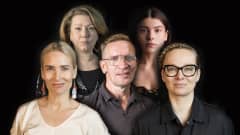 Kuvakollaasissa Jenny Jägerhorn, Anna Konkari, Sami Saikkonen, Suvi Honkanen ja Johanna Nuutinen.