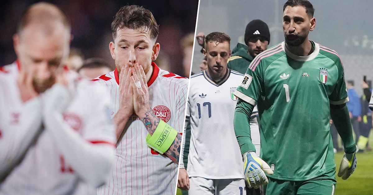 ”Västa traumat” och ”tredje apokalypsen” – det kokar i Danmark och Italien efter smärtsamma VM-missarna