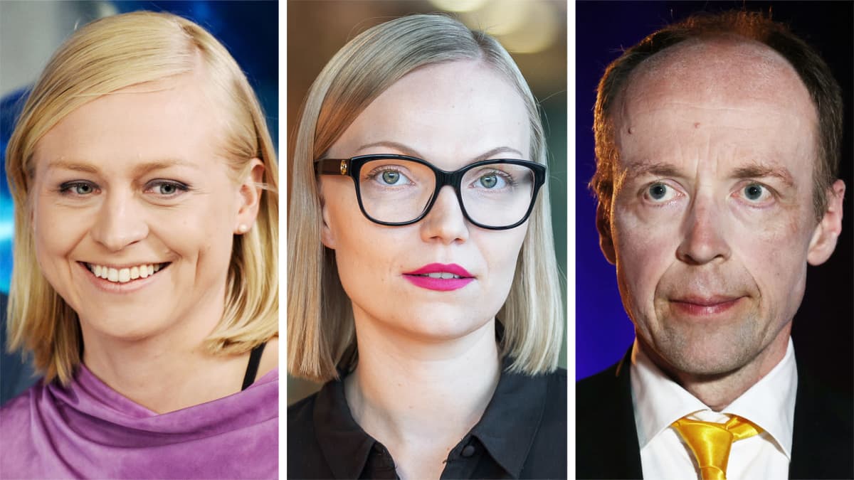 Elina Valtonen, Minja Koskela ja Jussi Halla-aho.