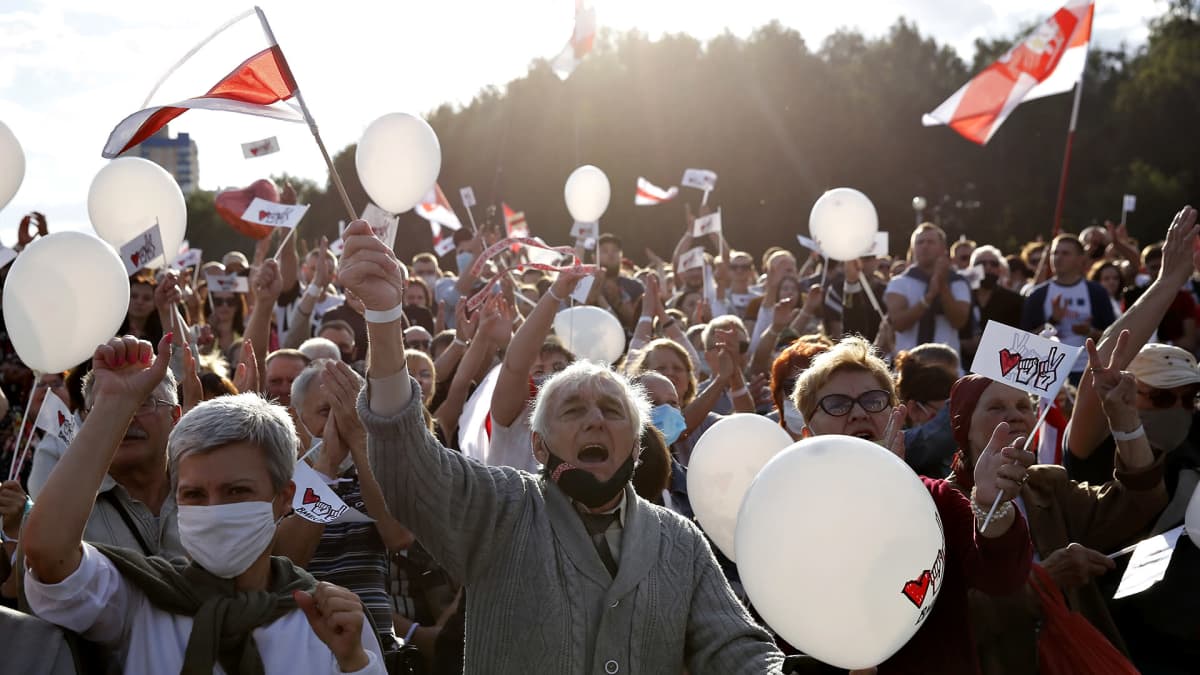 Mielenosoitus Minskissä 30. heinäkuuta 2020.