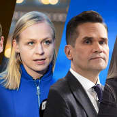 Matti Vanhanen, Elina Valtonen, Mika Aaltola ja Iro Särkkä A-Talkissa.