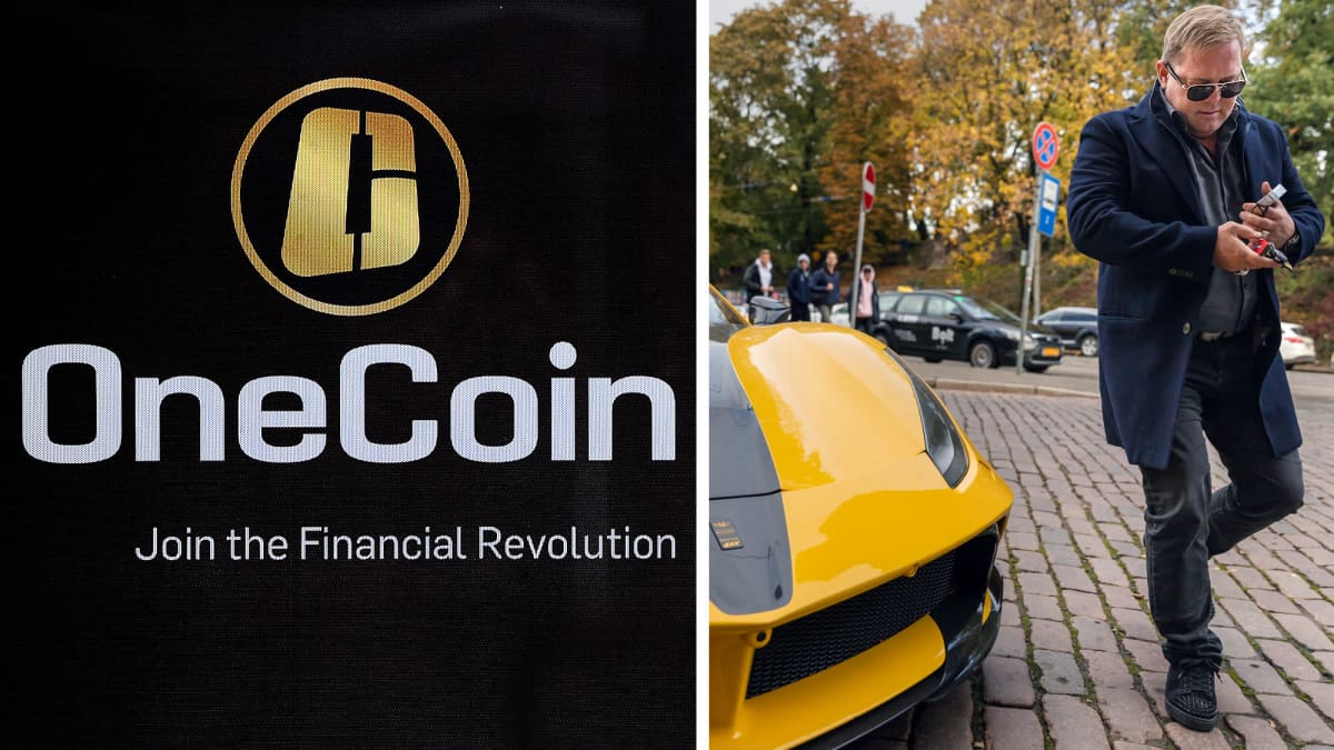 Kaksi kuvaa: OneCoinin pääkonttori ja Kari Wahlroos