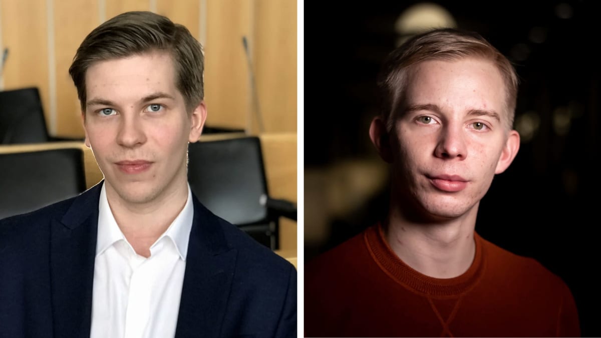 Kuvapari, jossa toisessa kuvass Miko Bergbom ja toisessa Joakim Vigelius.