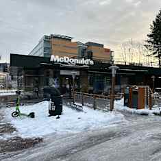 The exterior of a McDonald's restaurant in Pitäjänmäki, Helsinki.