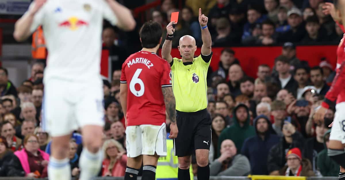 Leeds vann på Old Trafford efter rött kort för hemmalaget – Michael Carrick: ”En av de värsta jag sett”