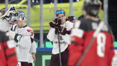Latvialaiset joutuivat pettymään MM-välierässä Kanadaa vastaan.
