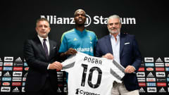 Juventuksen urheilutoimenjohtaja Federico Cherubini, keskikenttäpelaaja Paul Pogba ja entinen toimitusjohtaja Maurizio Arrivabene.