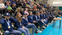Kuusamo juhli lentopallomestaruutta keväällä 2023.