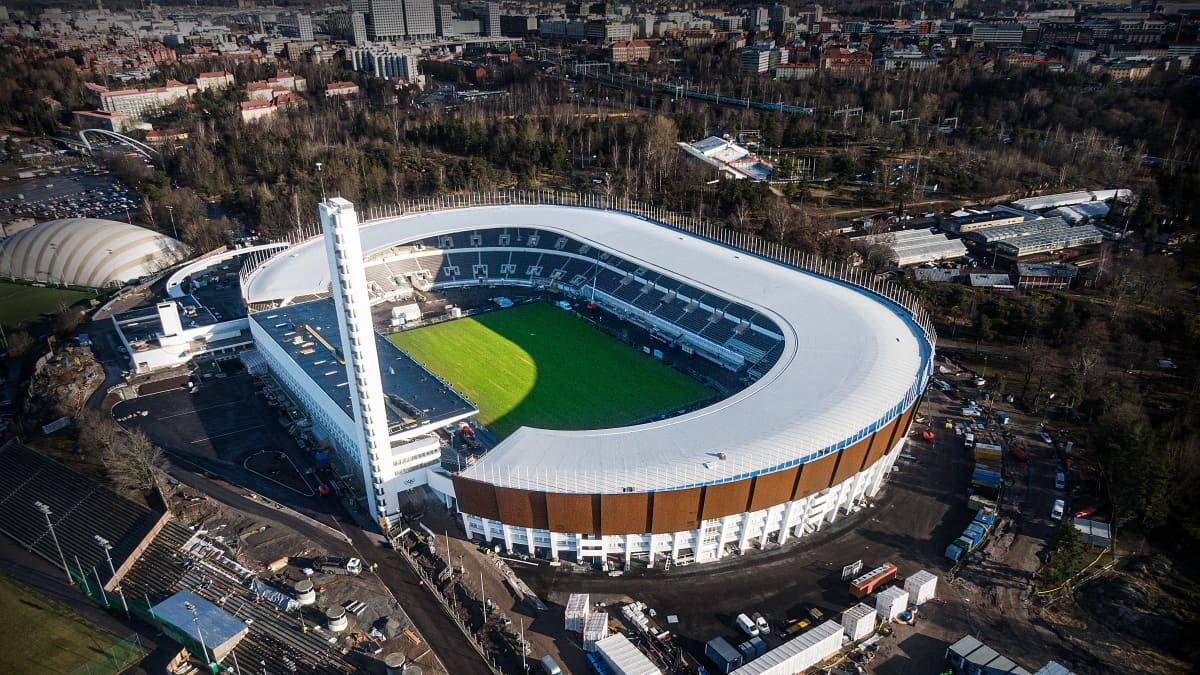 Helsingin Olympiastadion, ilmakuva