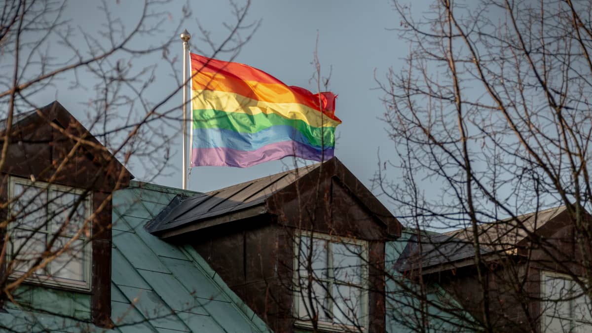 Regnbågsflagga i Sölvesborg