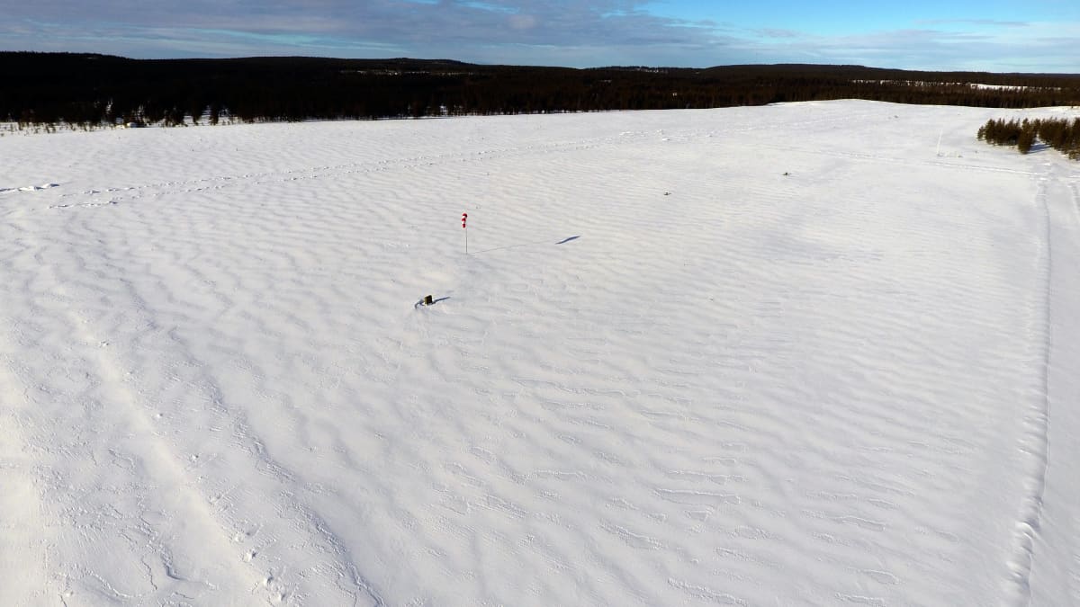 Kemijärven lentokenttä ilmakuvassa.