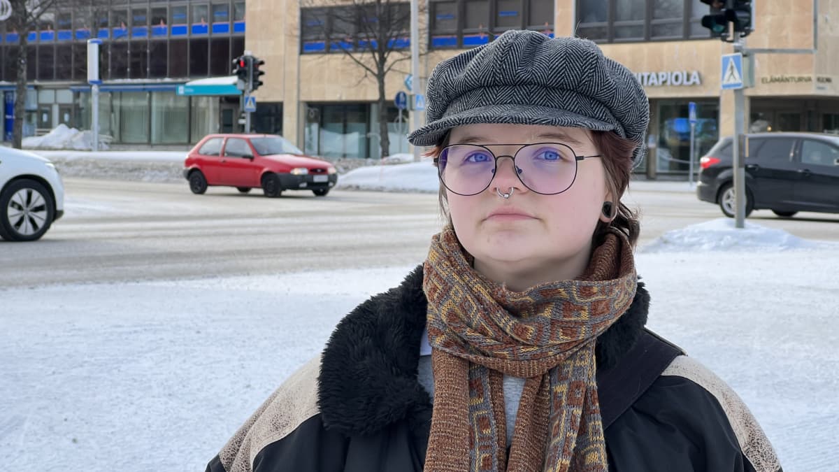 Lei Halmela Kajaanin keskustassa.