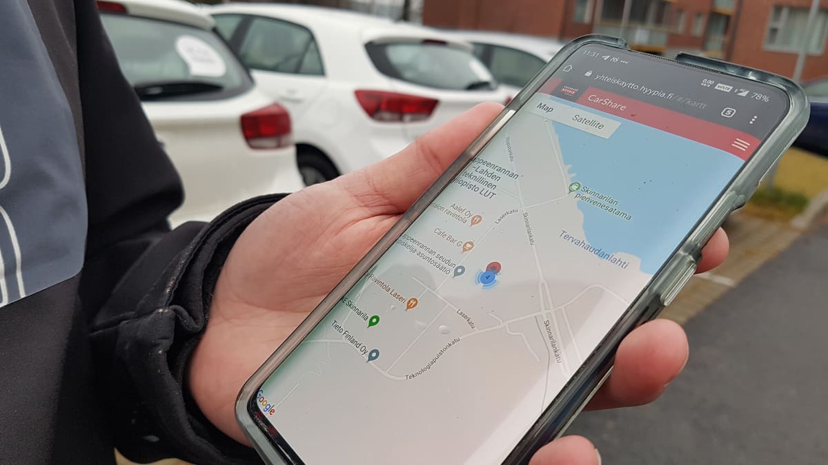 Otto Salminen käyttää carshare appia