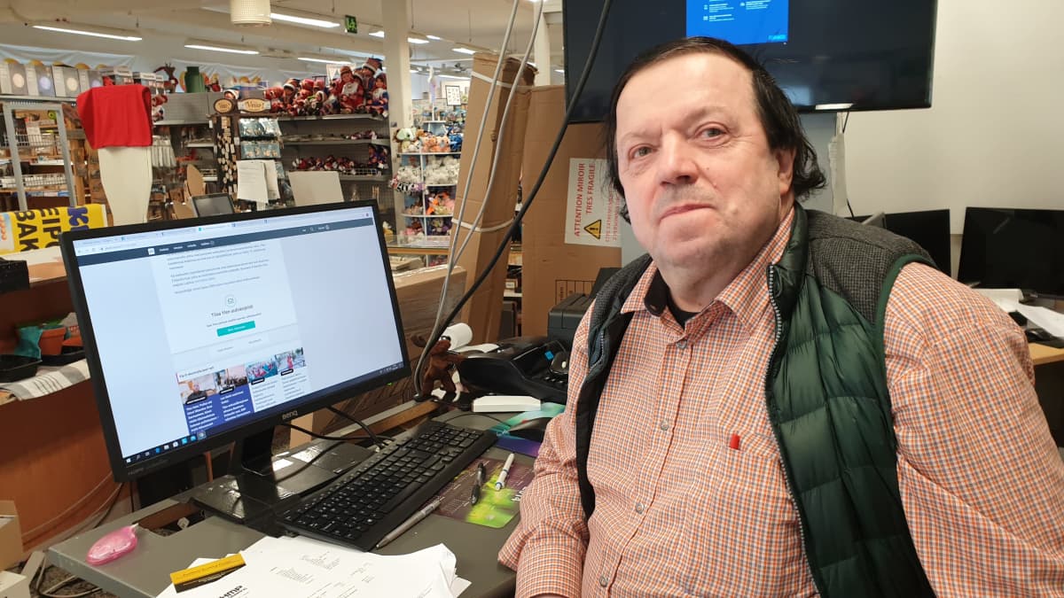 Antero Ylävaara kauppias Saariselällä