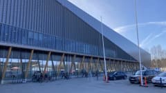Ouluhallin keväällä 2021 valmistuva lisäosa ulkoa.