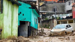 Tulvat ovat aiheuttaneet mutavyöryn Brasilian São Sebastiãossa 19. helmikuuta 2023.