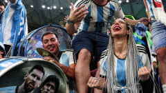 Argentiinan faneja jalkapallon MM-kisoissa Qatarissa.