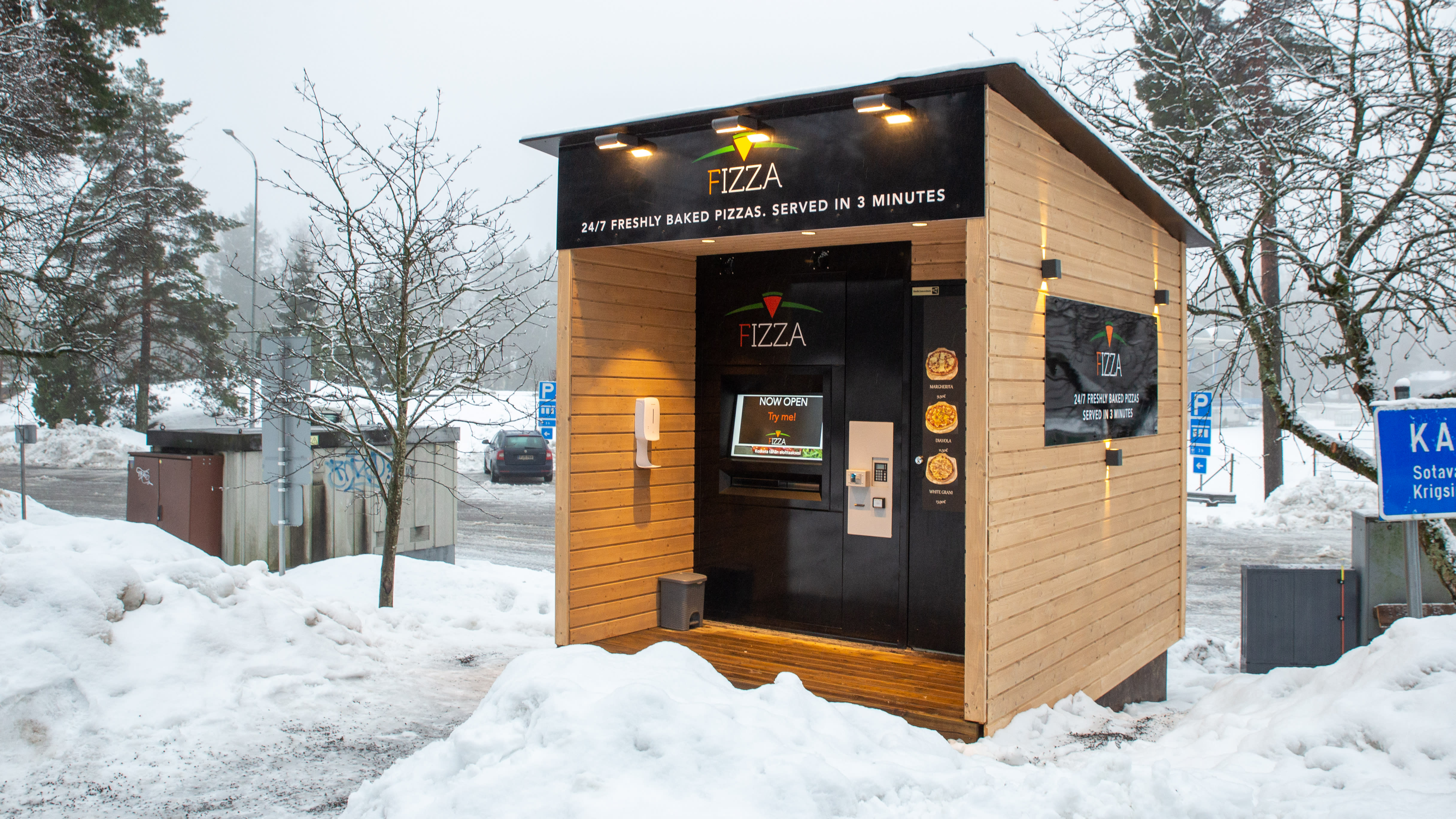 Suomen ensimmäinen pizza-automaatti