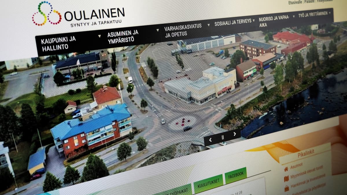 Oulaisten kaupungin internetsivu.