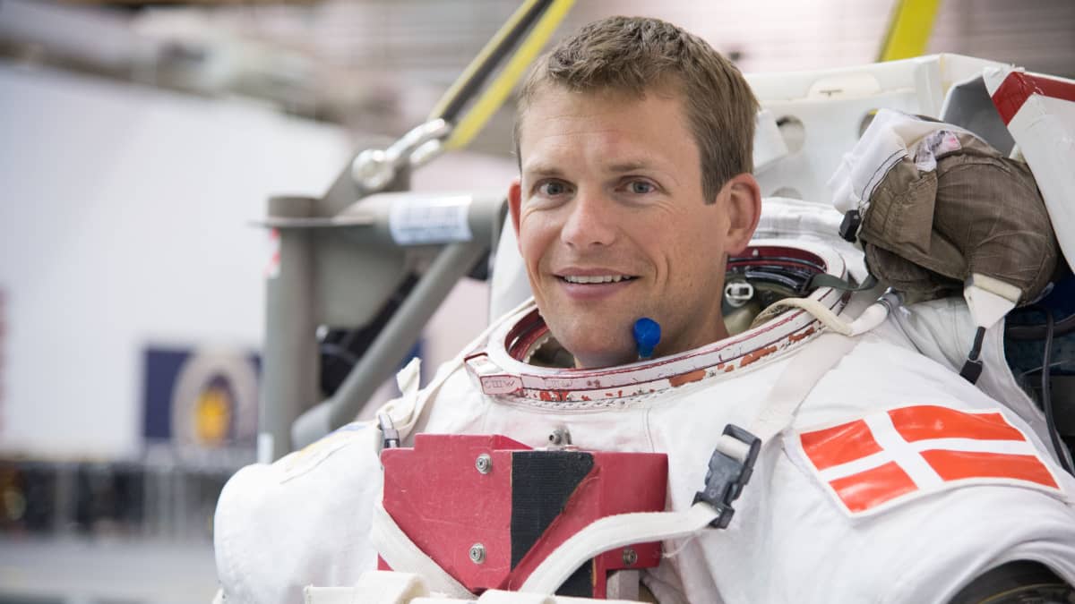 Andreas Mogensen avaruuskävelykoulutuksessa Houstonissa, Yhdysvalloissa.