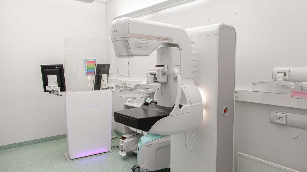 Mammografia-laite Etelä-Karjalan keskussairaalassa.