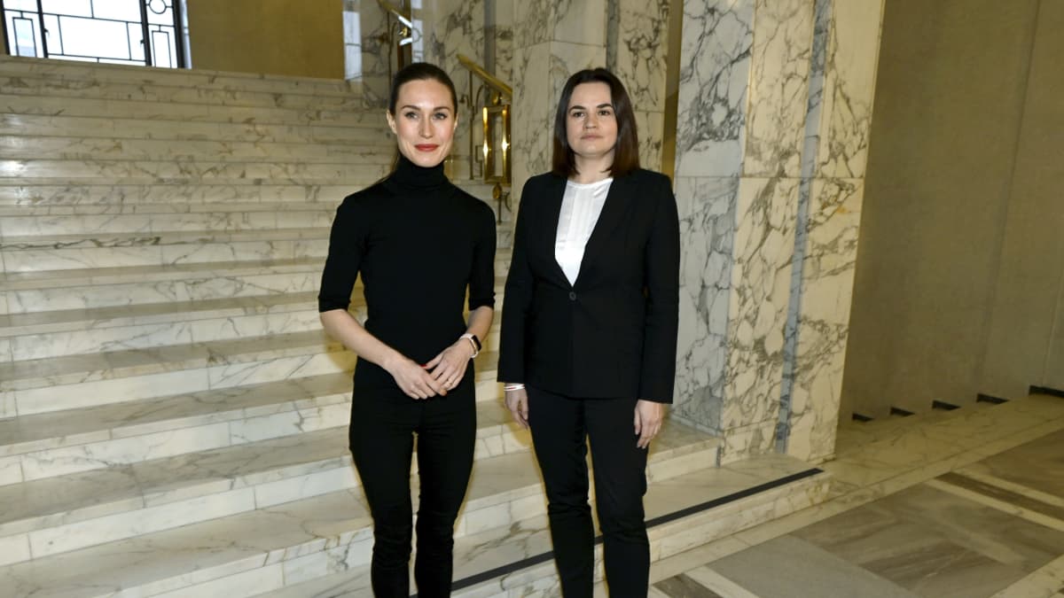 ValkoVenäjän oppositiojohtaja Svjatlana Tsihanouskaja Ylen