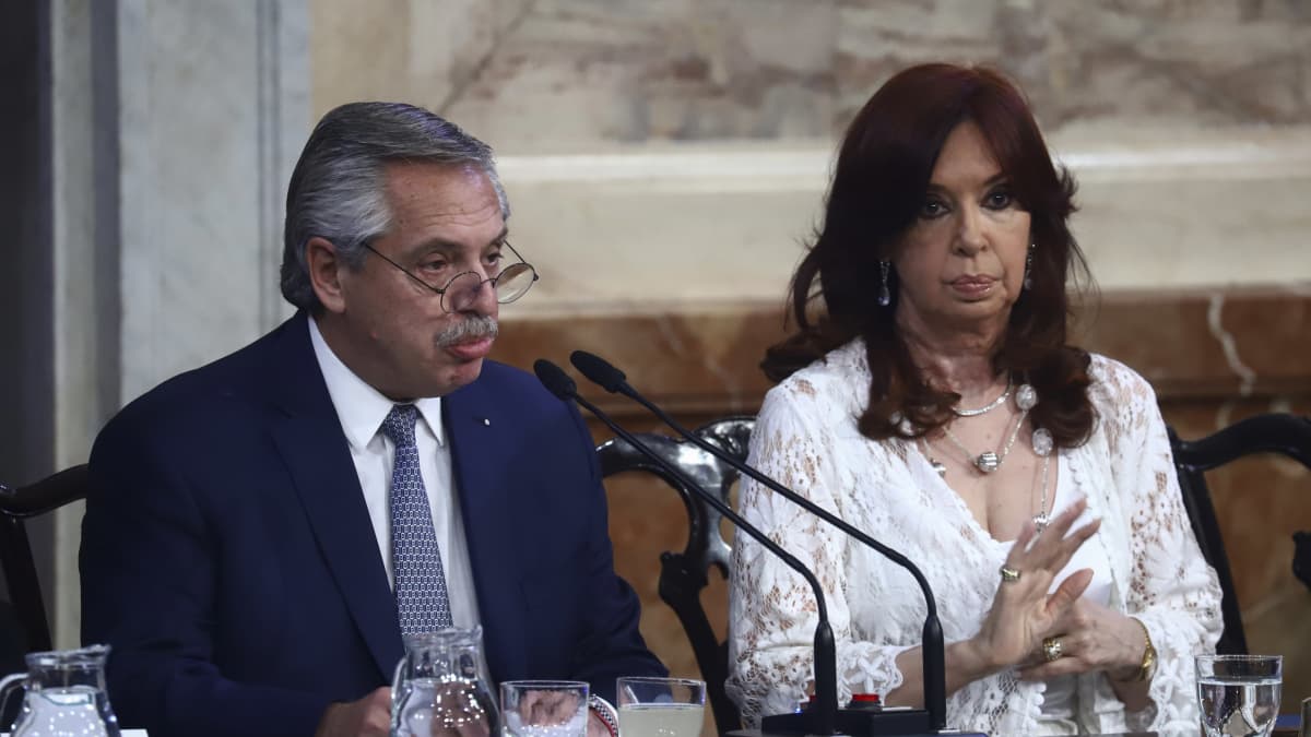 Argentiinan presidentti Alberto Fernandez ja varapresidentti Cristina Fernandez de Kirchner.
