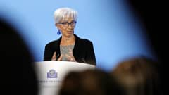 EKP:n pääjohtaja Christine Lagarde tiedotustilaisuudessa Frankfurtissa 4. toukokuuta 2023.