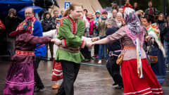Kolttakatrillia Ijahis Idja-festivaaleilla 2014.