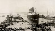 Valtamerialus Lusitania on saapunut New Yorkin satamaan vuonna 1907.