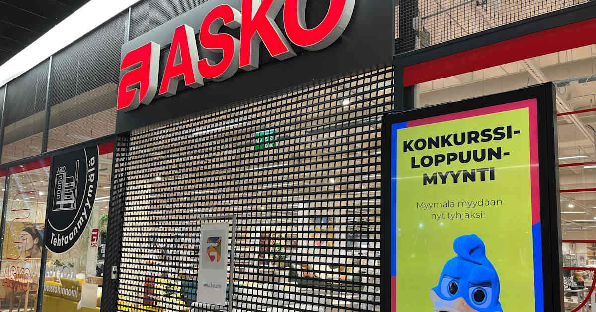 Askossa ja Sotkassa alkoi konkurssiloppuunmyynti