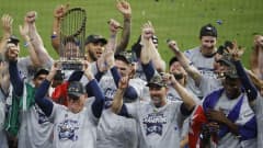 Atlanta Braves juhlii mestaruutta.