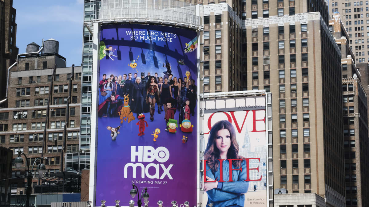 HBO Max on yksi viime vuosien uusista suoratoistopalveluista. Mainos New Yorkissa toukokuussa 2020.