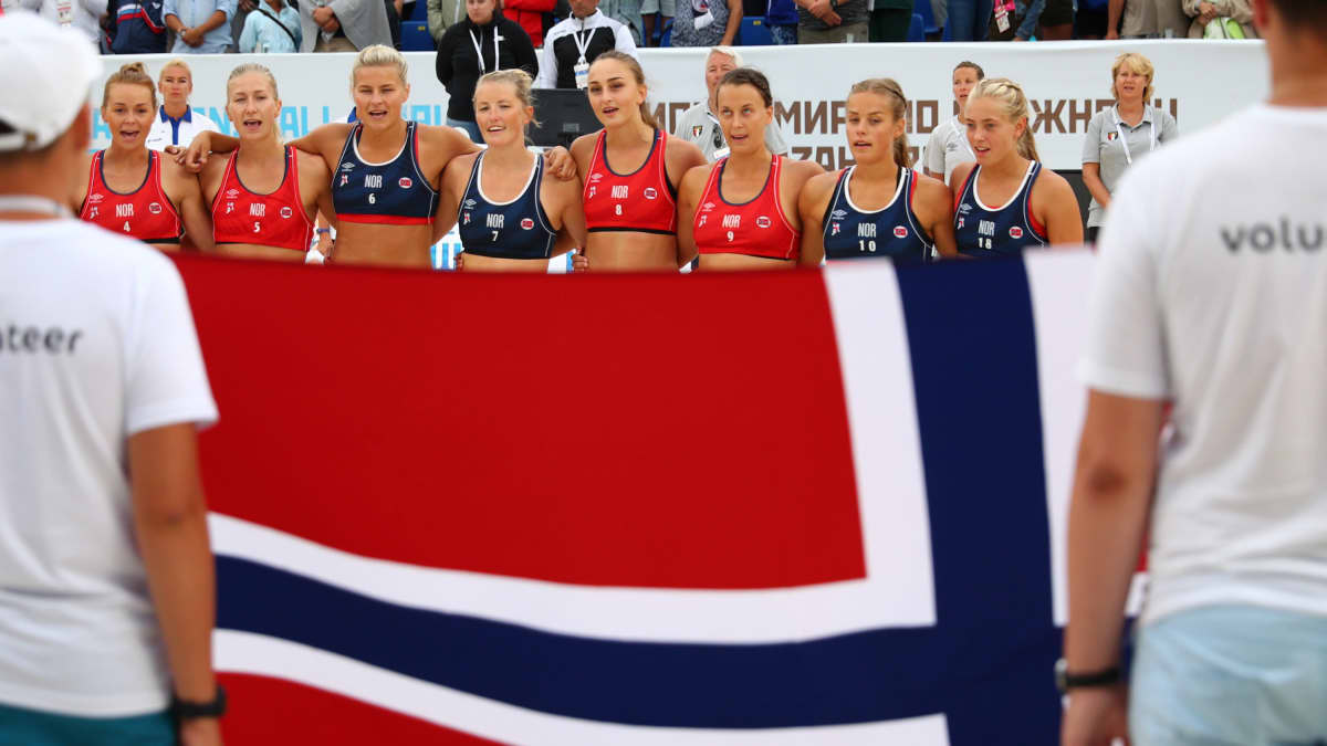 Norjan rantakäsipallon maajoukkue vuoden 2018 MM-kisoissa.
