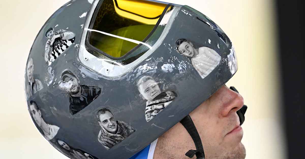 Päätös tuli: Ukrainan sodan uhreja kypärällään muistava kelkkailija ulos olympialaisista