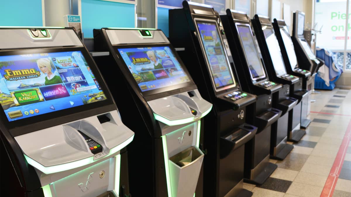 Spelautomater på rad.