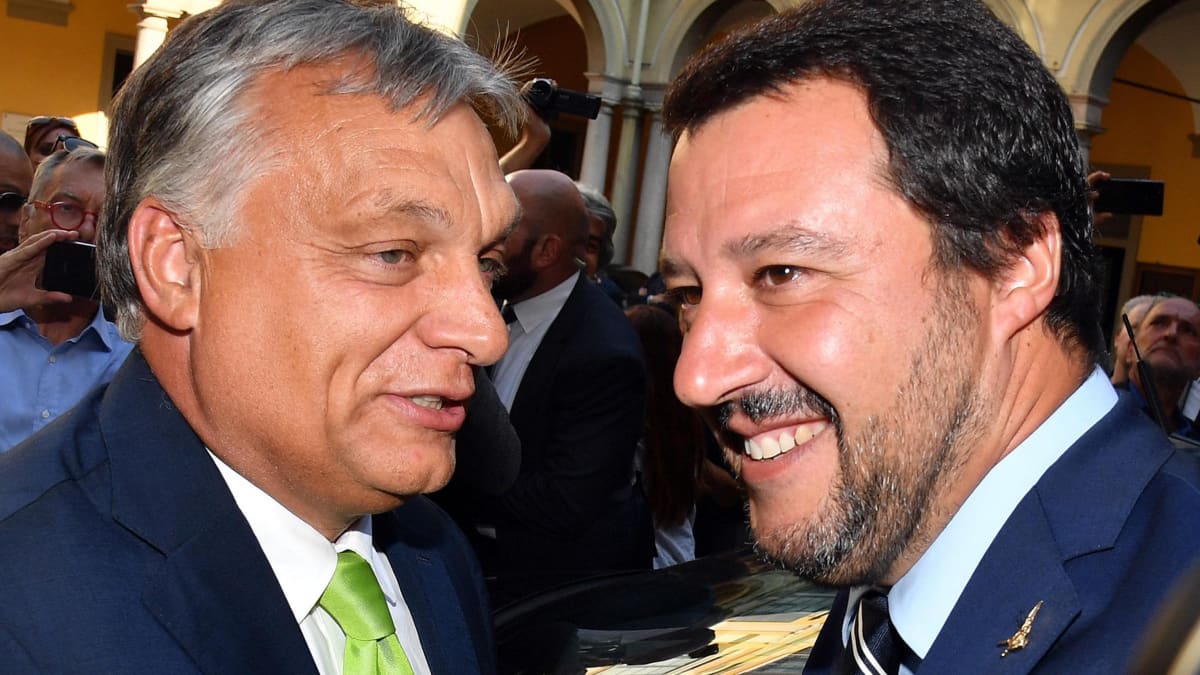 Viktor Orban ja Matteo Salvini.