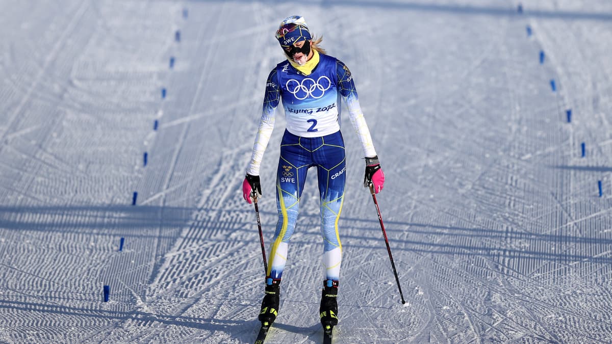 Frida Karlsson simahti täysin Pekingin olympialaisten yhdistelmäkisan jälkeen. 