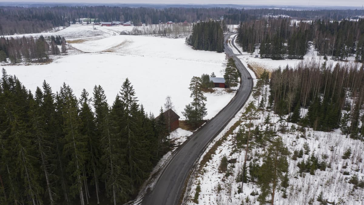 Maantietä Tammelassa. 